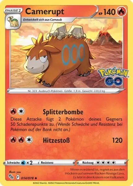 Camerupt 014/078 – Pokémon Pokémon GO Karte