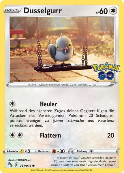 Dusselgurr 061/078 – Pokémon Pokémon GO Karte