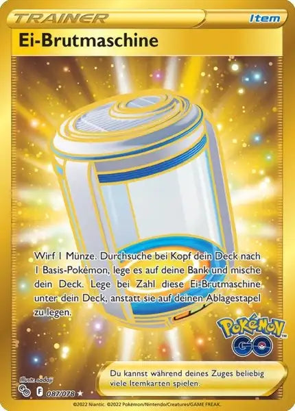 Ei Brutmaschine 087/078 – Pokémon Pokémon GO Karte