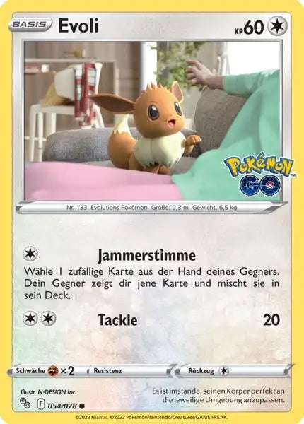 Evoli 054/078 – Pokémon Pokémon GO Karte