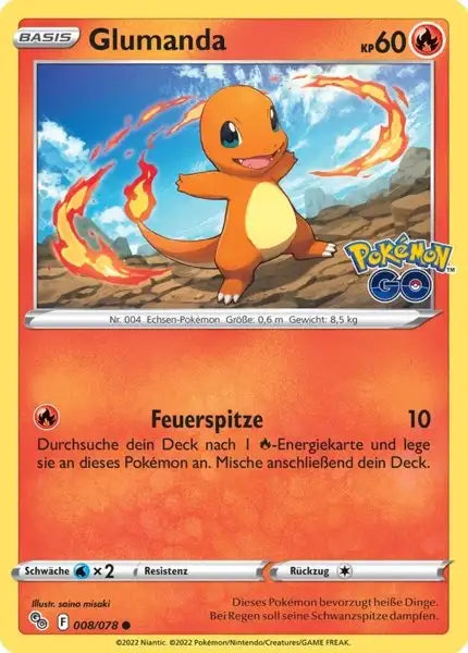 Glumanda 008/078 – Pokémon Pokémon GO Karte
