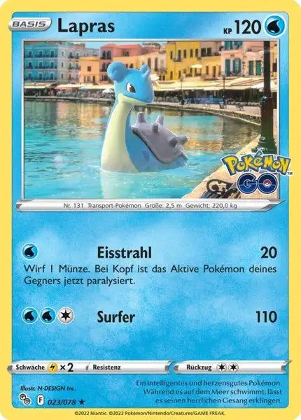 Lapras 023/078 – Pokémon Pokémon GO Karte