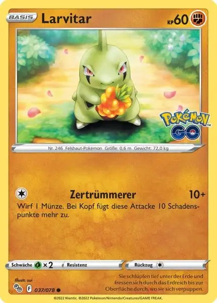 Larvitar 037/078 – Pokémon Pokémon GO Karte