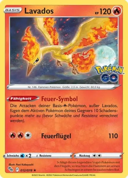 Lavados 012/078 – Pokémon Pokémon GO Karte
