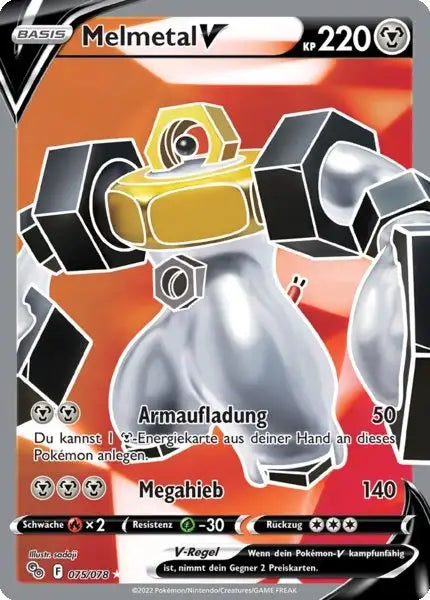 Melmetal V 075/078 – Pokémon Pokémon GO Karte