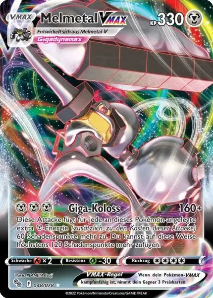 Melmetal VMAX 048/078 – Pokémon Pokémon GO Karte