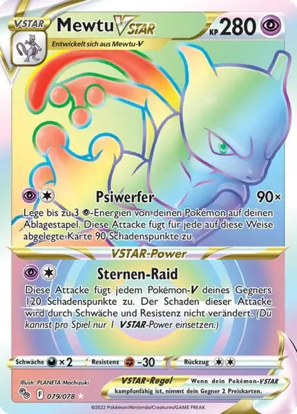 Mewtu VSTAR 079/078 – Pokémon Pokémon GO Karte