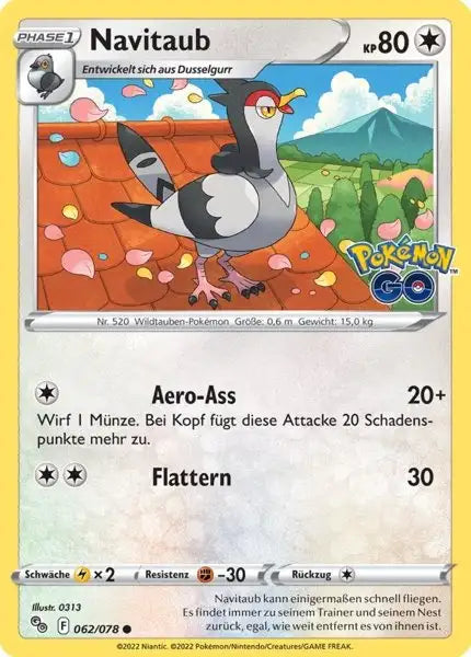 Navitaub 062/078 – Pokémon Pokémon GO Karte