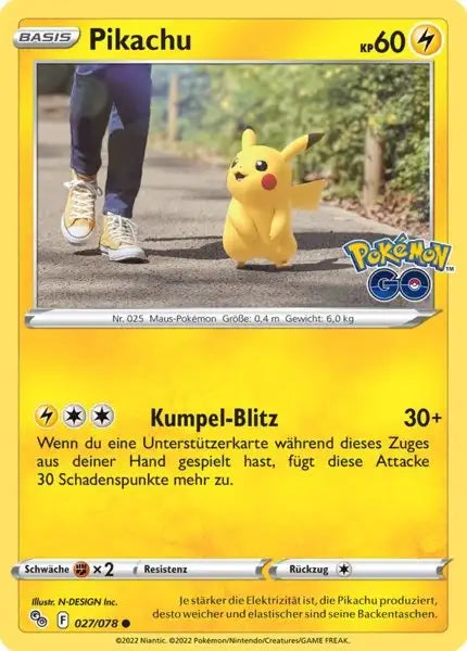 Pikachu 027/078 – Pokémon Pokémon GO Karte