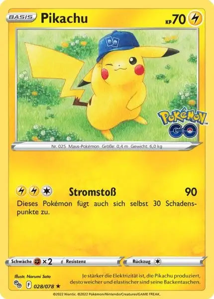 Pikachu 028/078 – Pokémon Pokémon GO Karte
