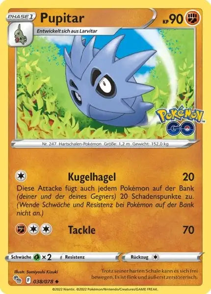 Pupitar 038/078 – Pokémon Pokémon GO Karte