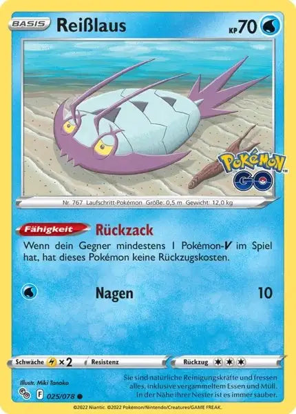 Reisslaus 025/078 – Pokémon Pokémon GO Karte