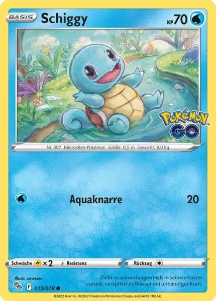 Schiggy 015/078 – Pokémon Pokémon GO Karte