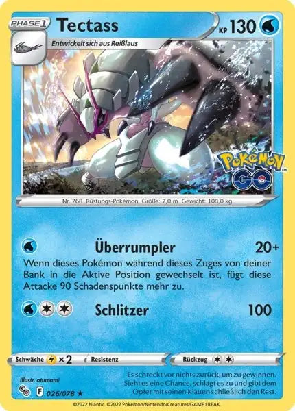 Tectass 026/078 – Pokémon Pokémon GO Karte