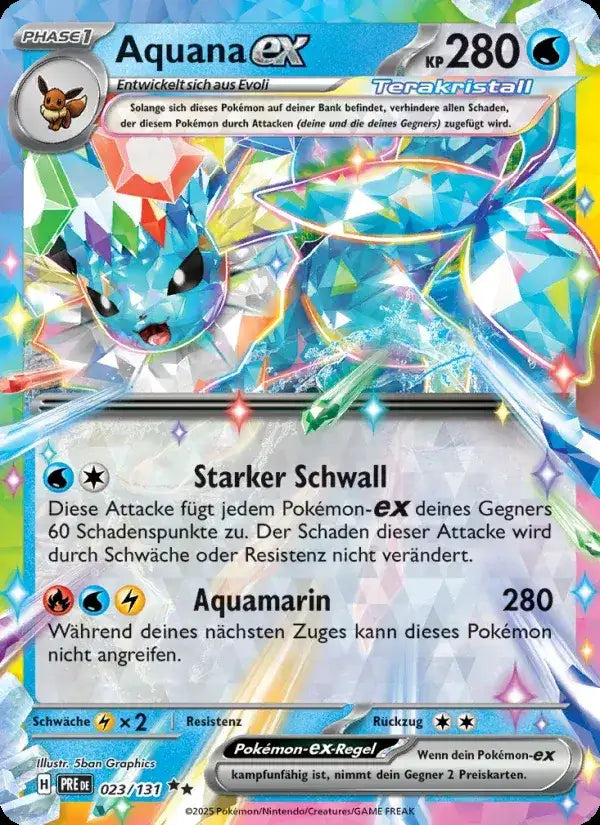 Aquana ex 023/131 – Pokémon Prismatische Entwicklungen Karte