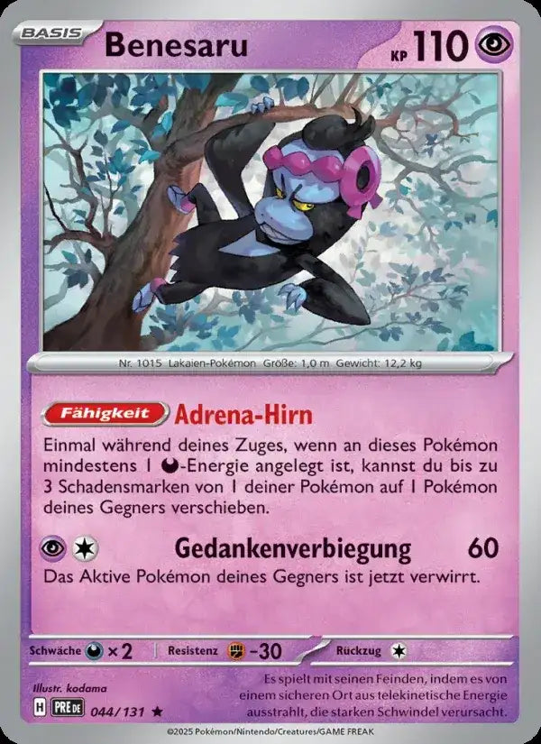 Benesaru 044/131 – Pokémon Prismatische Entwicklungen Karte