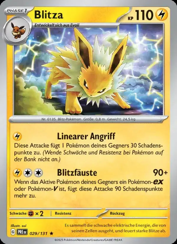 Blitza 029/131 – Pokémon Prismatische Entwicklungen Karte