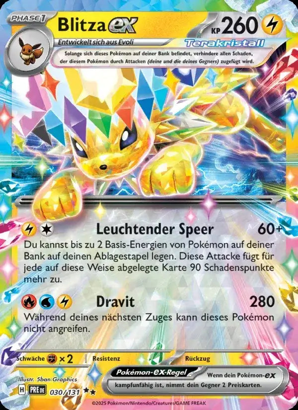 Blitza ex 030/131 – Pokémon Prismatische Entwicklungen Karte