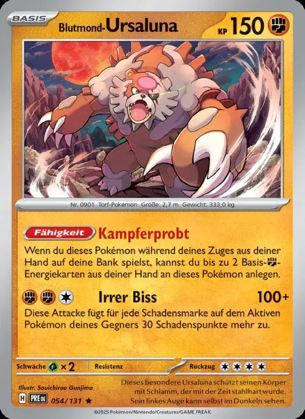 Blutmond ursaluna 054/131 – Pokémon Prismatische Entwicklungen Karte