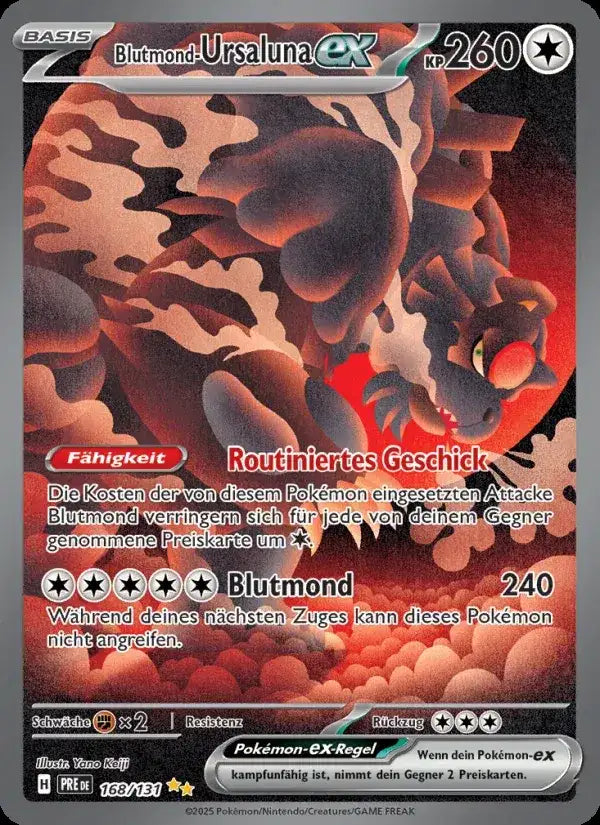 Blutmond ursaluna ex 168/131 – Pokémon Prismatische Entwicklungen Karte