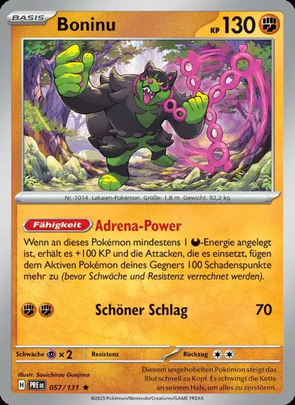 Boninu 057/131 – Pokémon Prismatische Entwicklungen Karte