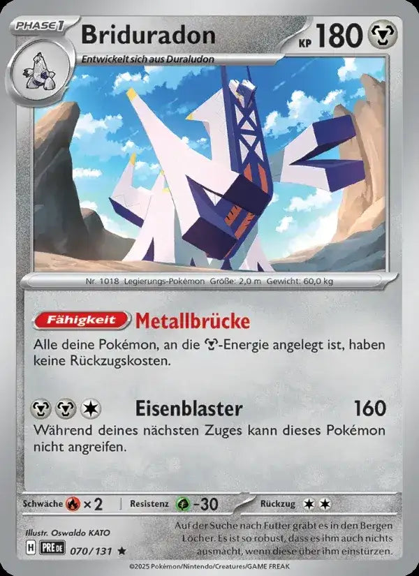 Briduradon 070/131 – Pokémon Prismatische Entwicklungen Karte