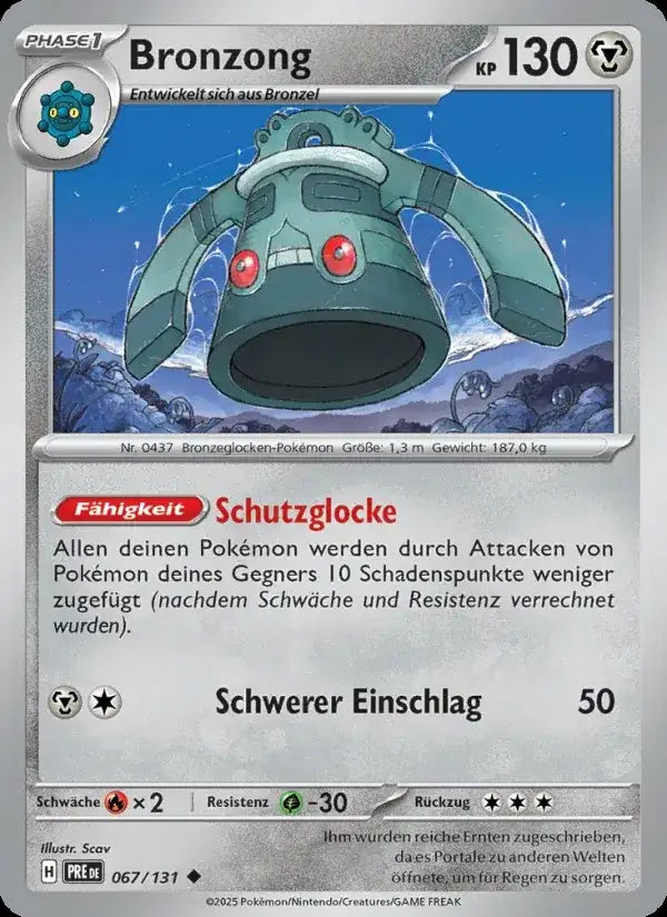 Bronzong 067/131 – Pokémon Prismatische Entwicklungen Karte