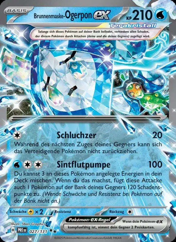 Brunnenmaske ogerpon ex 027/131 – Pokémon Prismatische Entwicklungen Karte