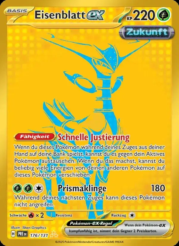 Eisenblatt ex 176/131 – Pokémon Prismatische Entwicklungen Karte