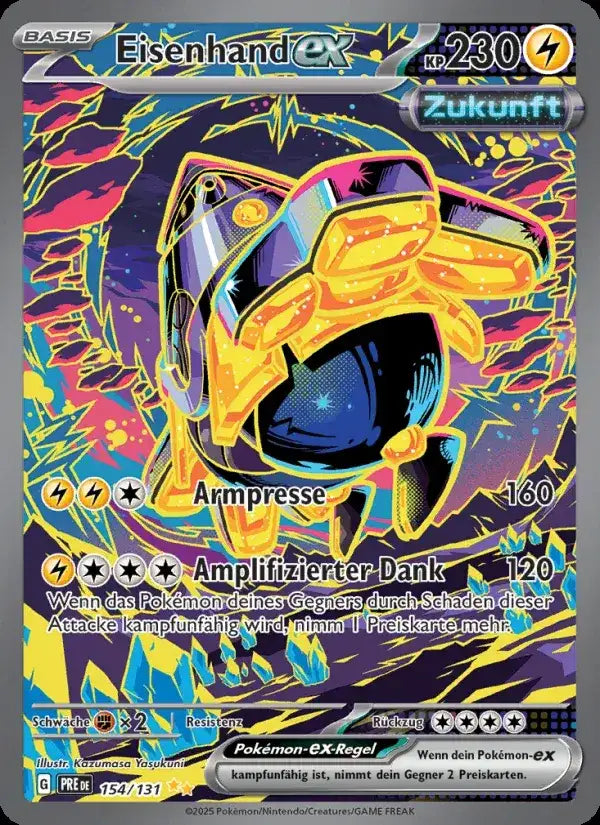 Eisenhand ex 154/131 – Pokémon Prismatische Entwicklungen Karte