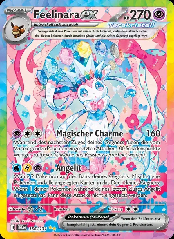 Feelinara ex 156/131 – Pokémon Prismatische Entwicklungen Karte