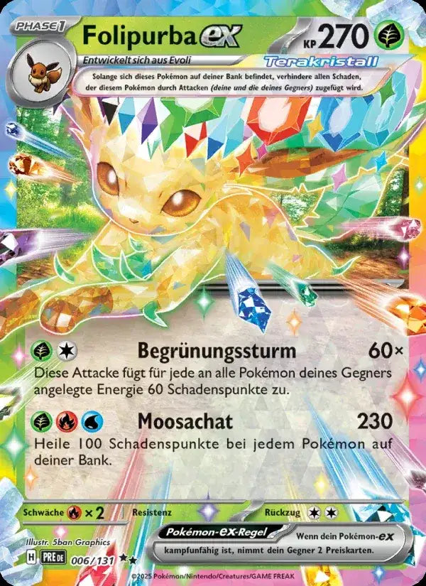 Folipurba ex 006/131 – Pokémon Prismatische Entwicklungen Karte