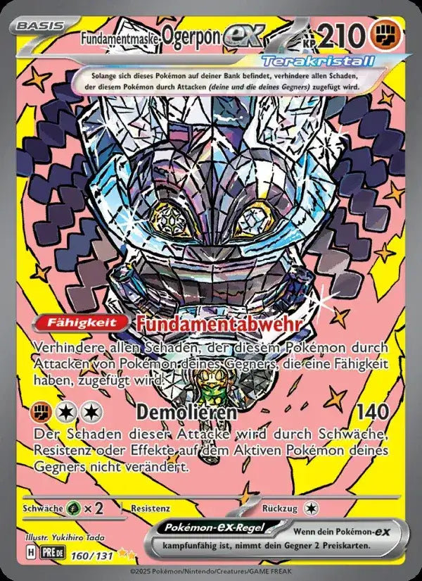 Fundamentmaske ogerpon ex 160/131 – Pokémon Prismatische Entwicklungen Karte