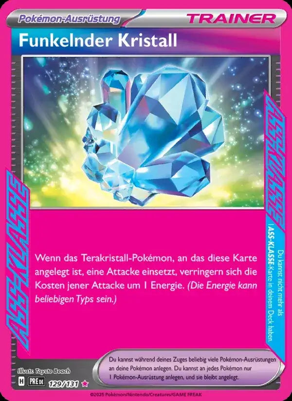 Funkelnder kristall 129/131 – Pokémon Prismatische Entwicklungen Karte