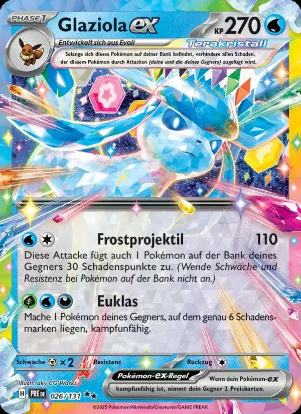 Glaziola ex 026/131 – Pokémon Prismatische Entwicklungen Karte