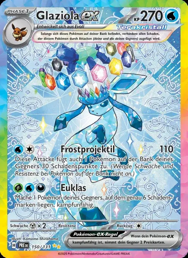 Glaziola ex 150/131 – Pokémon Prismatische Entwicklungen Karte