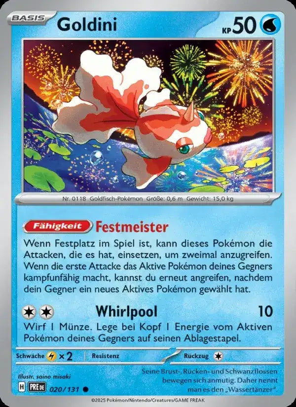 Goldini 020/131 – Pokémon Prismatische Entwicklungen Karte