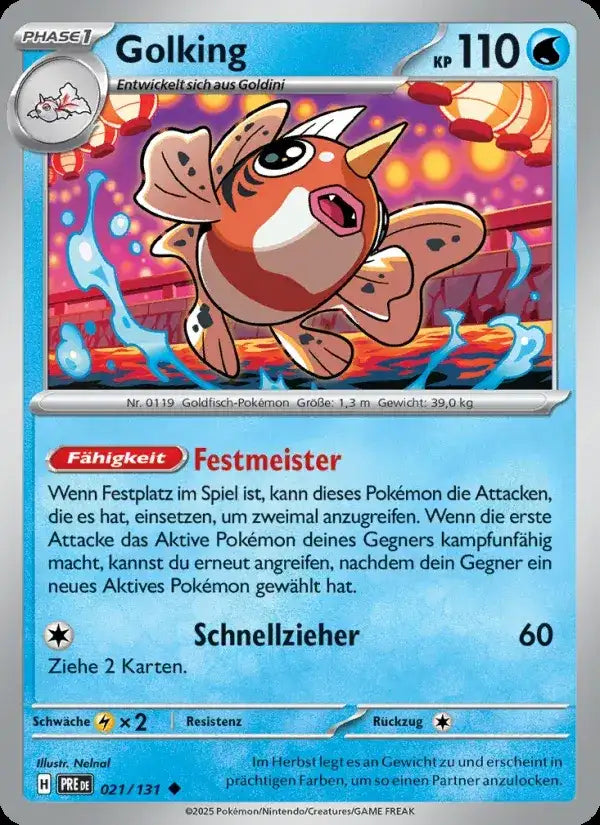 Golking 021/131 – Pokémon Prismatische Entwicklungen Karte