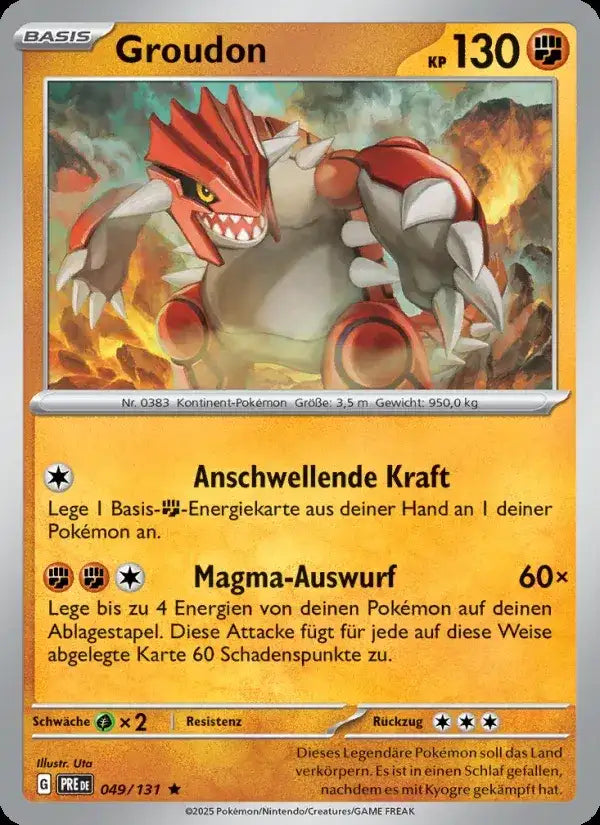 Groudon 049/131 – Pokémon Prismatische Entwicklungen Karte