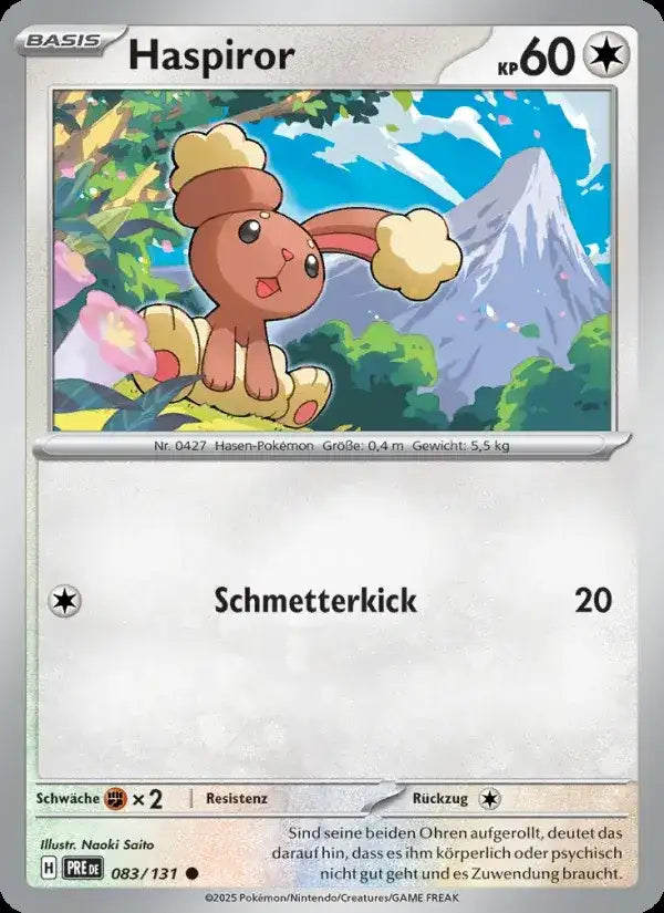 Haspiror 083/131 – Pokémon Prismatische Entwicklungen Karte