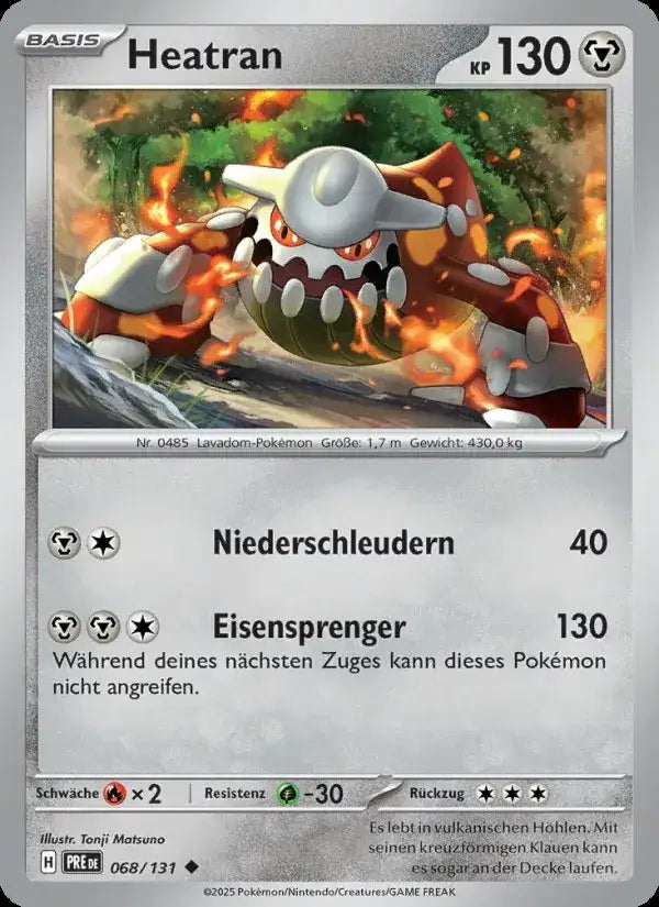Heatran 068/131 – Pokémon Prismatische Entwicklungen Karte