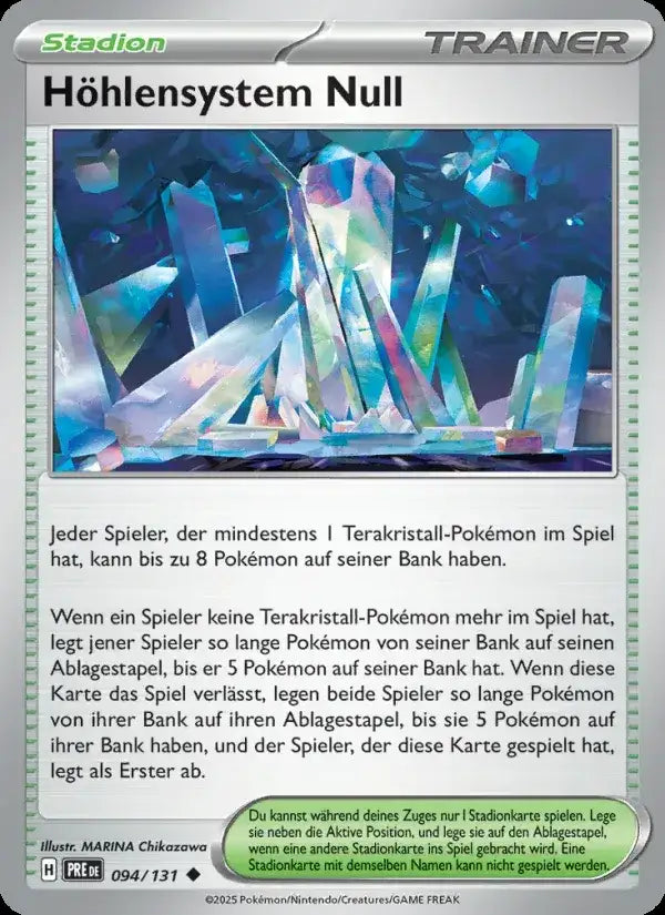 Hohlensystem null 094/131 – Pokémon Prismatische Entwicklungen Karte
