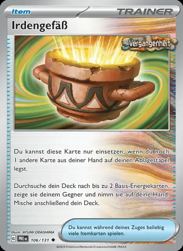Irdengefass 106/131 – Pokémon Prismatische Entwicklungen Karte