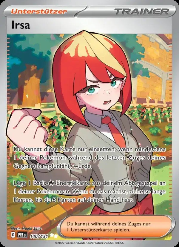 Irsa 140/131 – Pokémon Prismatische Entwicklungen Karte