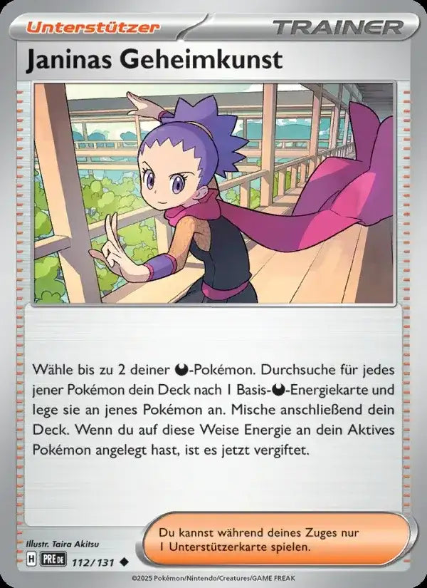 Janinas geheimkunst 112/131 – Pokémon Prismatische Entwicklungen Karte