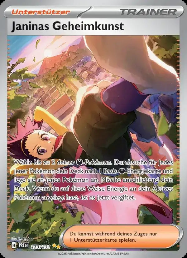 Janinas geheimkunst 173/131 – Pokémon Prismatische Entwicklungen Karte