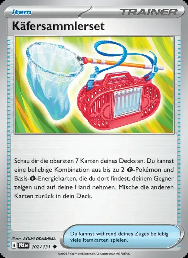 Kafersammlerset 102/131 – Pokémon Prismatische Entwicklungen Karte