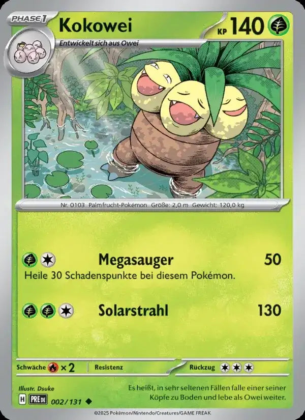 Kokowei 002/131 – Pokémon Prismatische Entwicklungen Karte