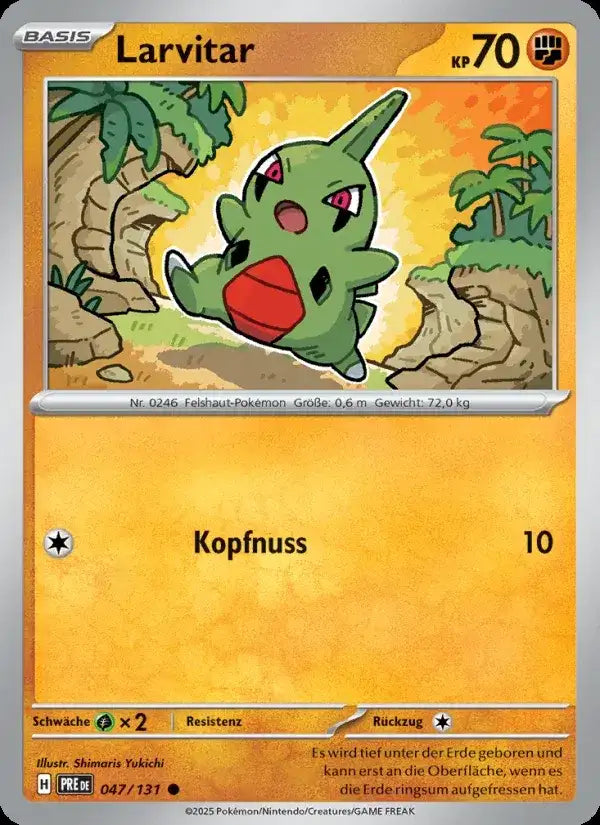 Larvitar 047/131 – Pokémon Prismatische Entwicklungen Karte