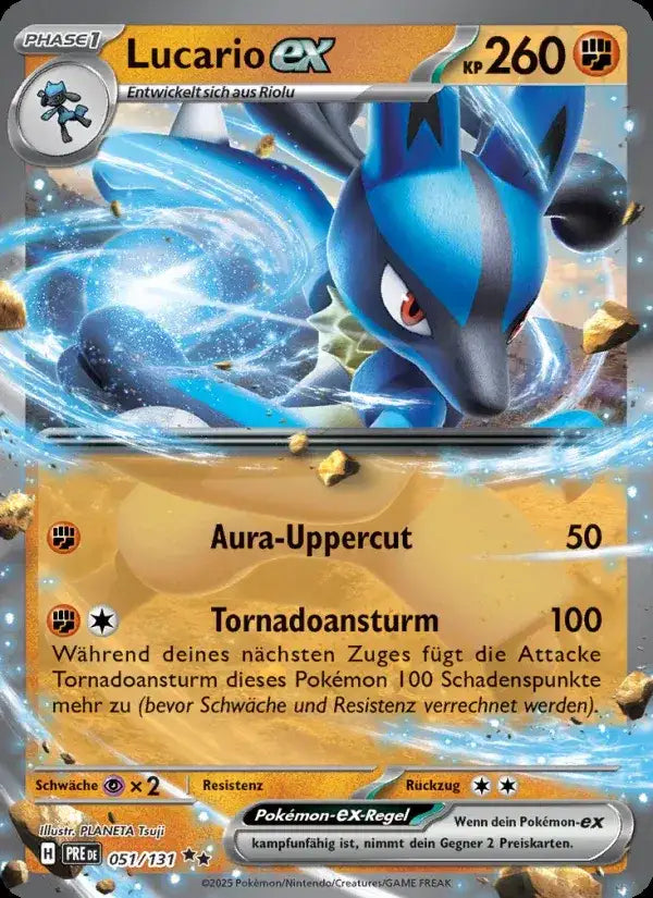 Lucario ex 051/131 – Pokémon Prismatische Entwicklungen Karte